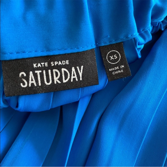 Kate Spade Saturday blue pleated skater mini skirt - Picture 7 of 9